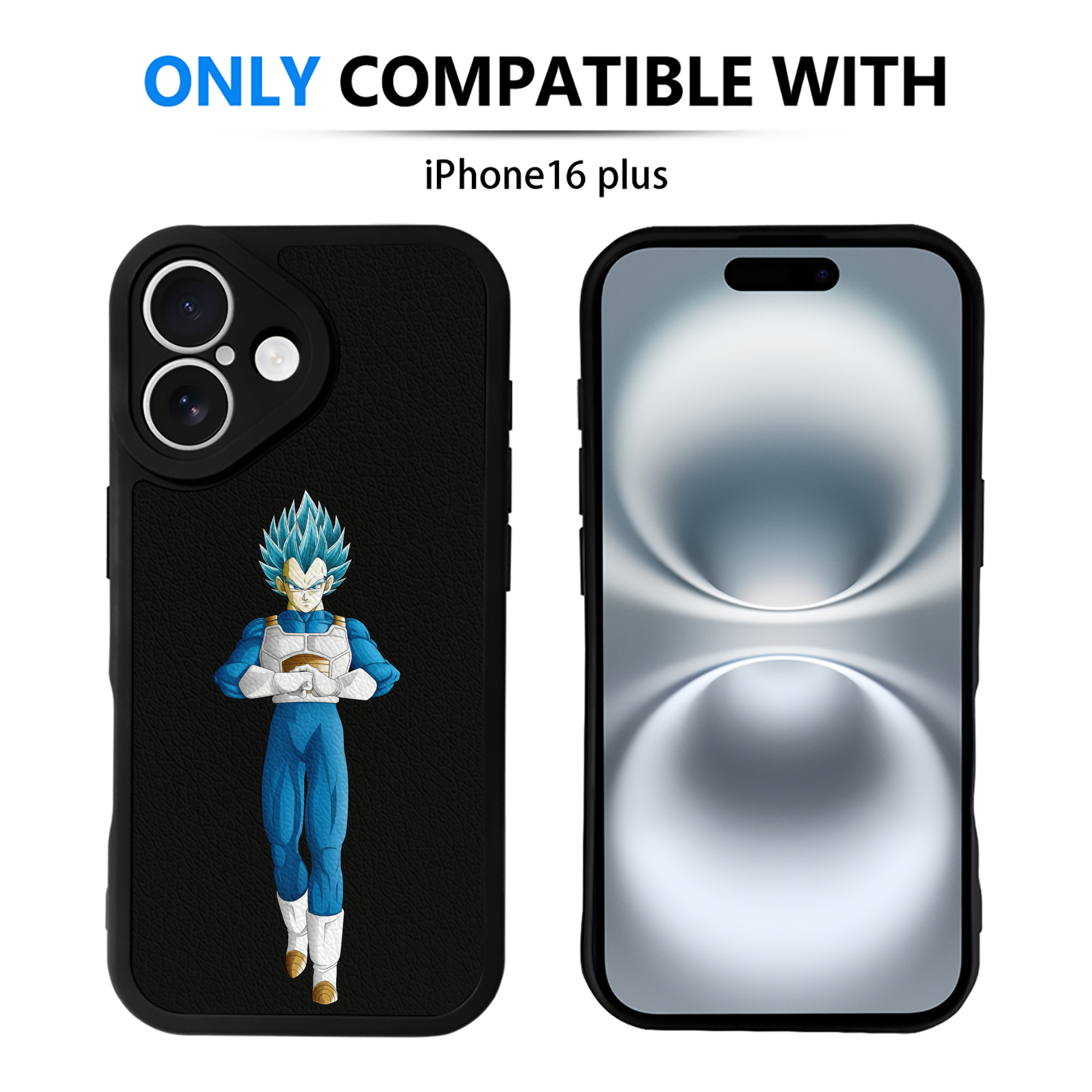 （画像用） ドラゴンボール ベジータ四世（Bejīta Yonsei）DRAGON BALL Vegeta IV 【iPhone 16シリーズ対応】シリコンスマホケース（レザー調） 材質：シリコン
